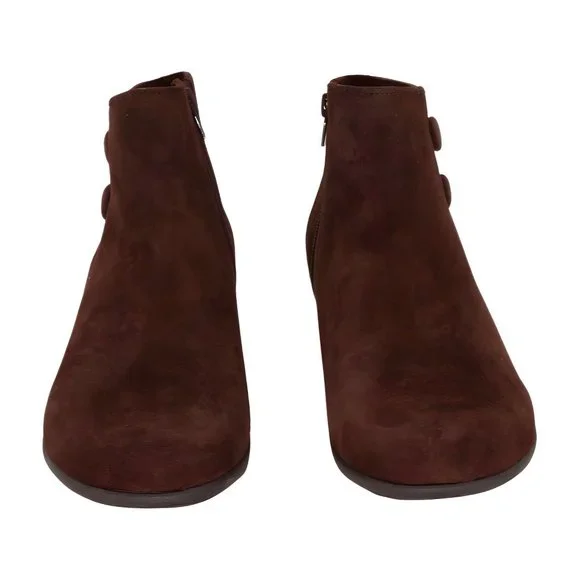 Walking Cradles Womens Evan Brown Suede Bootie Boot Size 8 Wide - Picture 5 of 6